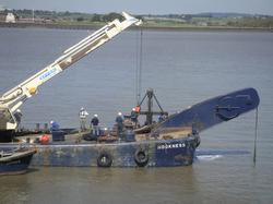 Salvage operations in the Thames